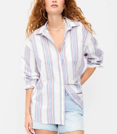Old Navy Women's Oversized Button-Down Boyfriend Shirt