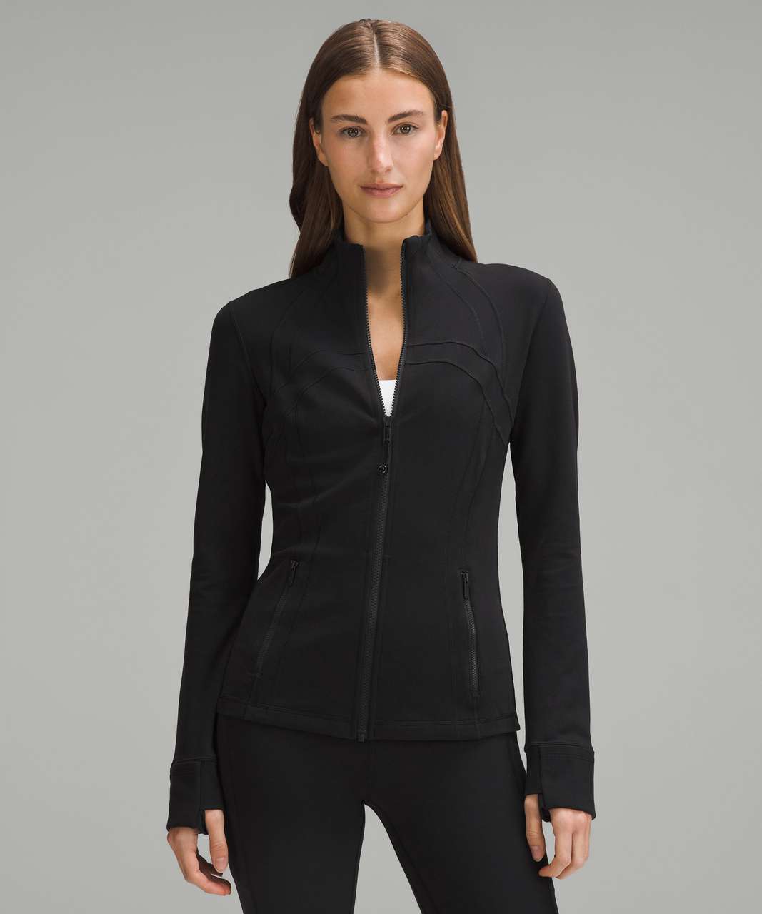 Fitted full-zip athletic jacket