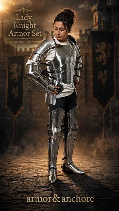 Joan of Arc Lady Knight Steel Armor Set — alternative to Chappell Roan's look