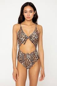 Animal Print Cut Out One Piece