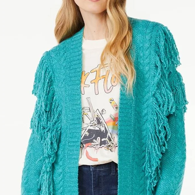 Scoop Women's Fringe Cardigan Sweater with Belt — alternative to Miranda Priestly's Devil Wears Prada 2 look
