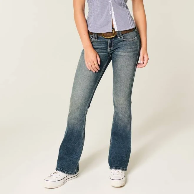 Hollister Women's Low-Rise Bootcut Jeans — early 2000s fashion outfit