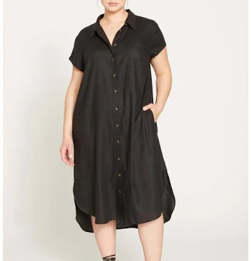 Universal Standard Dresses Universal Standard Dune Linen Shirt Dress