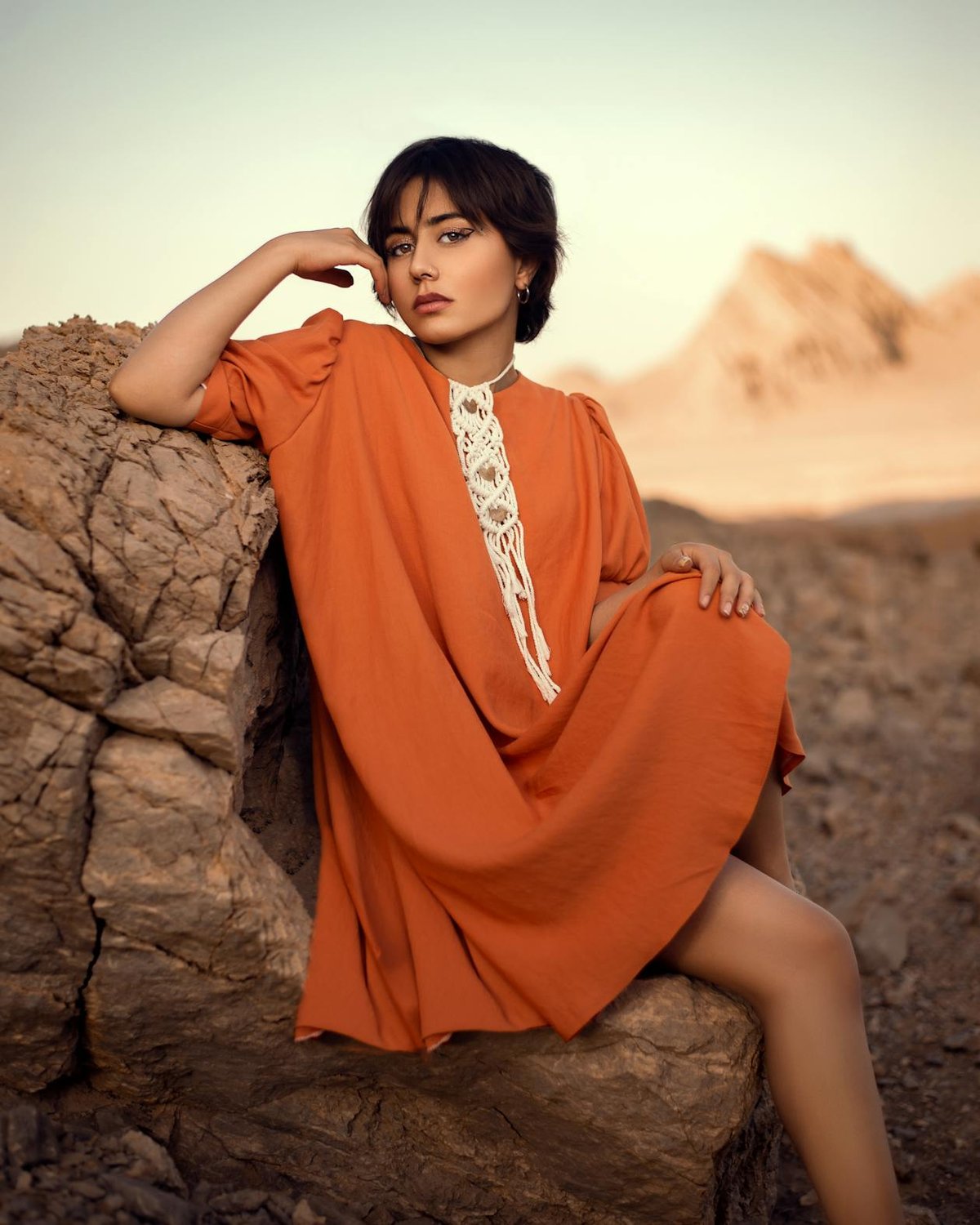 Robe terracotta, mariage d'automne