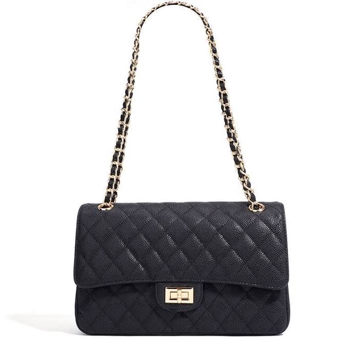 Women's Quilted Leather Flap Bag