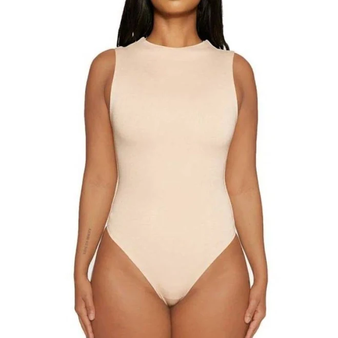 Naked Wardrobe Jersey Sleeveless Bodysuit