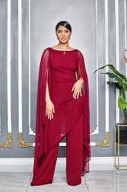 TIMELESS APPEAL CAPE SLEEVES RUCHED DETAIL JUMPSUIT ...